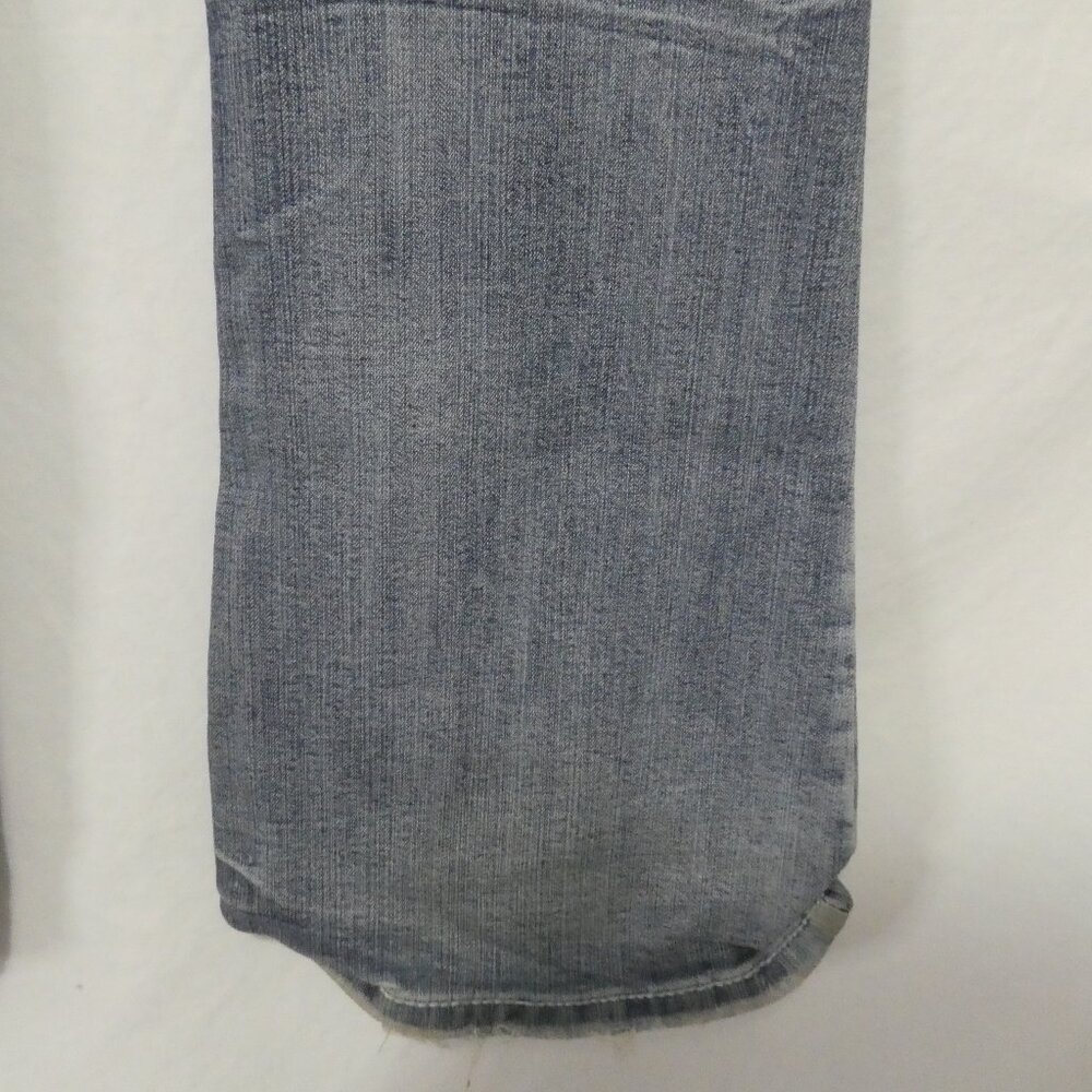 AMETHYST | 14 inch waist measured | Distressed Faded Blue Flare Jeans - Picture 16 of 16